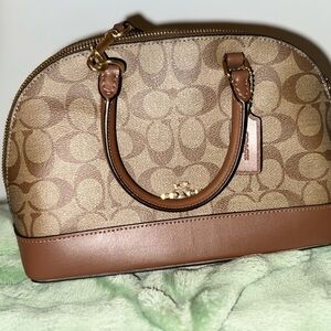 Coach Tan and Brown Satchel